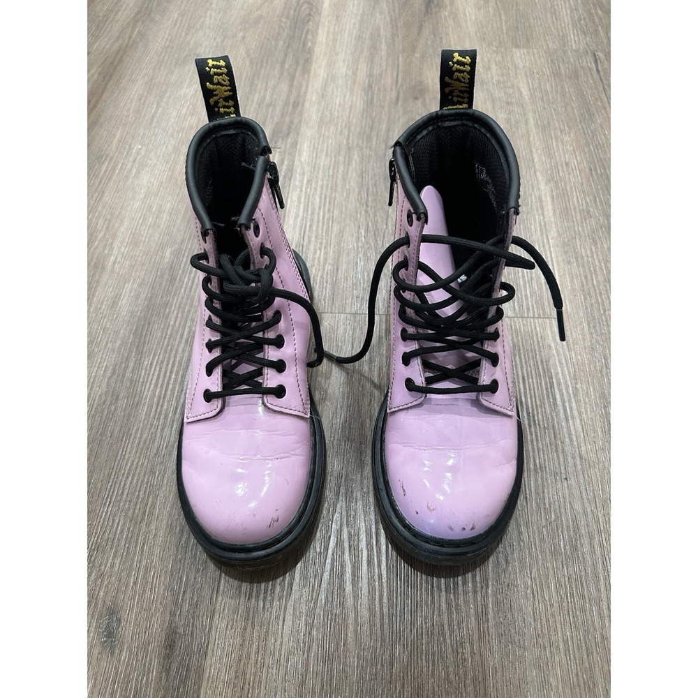 PINK DOC MARTEN SZ 2 PATENT BOOTS DR MARTEN